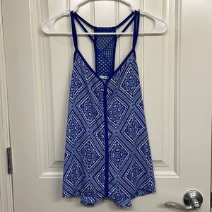 Maurice's blue and white tank/blouse, small